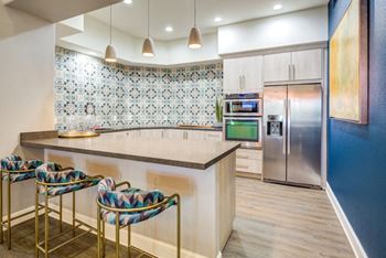 Clubhouse with kitchen and lounge area